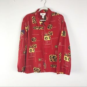 Erin London Red & Leopard Jacket